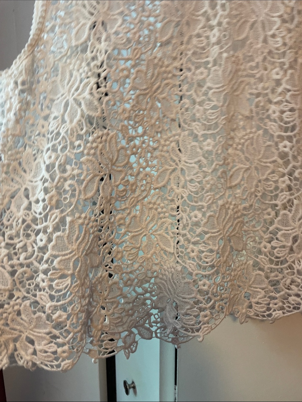 Amazing LOFT White Crochet Lace Sleeveless Top - Picture 3 of 8